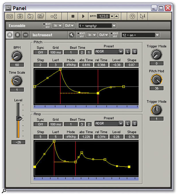 There are lots of new Macros to incorporate in your own synths, including this multi-stage envelope with flexible breakpoints.