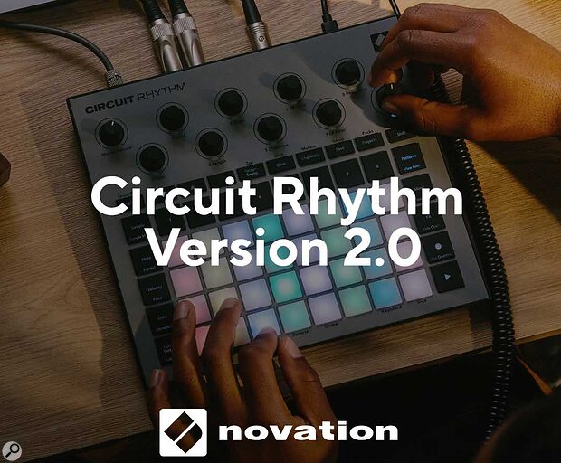 Novation Circuit Rhythm firmware 2.0 sequencer groovebox update