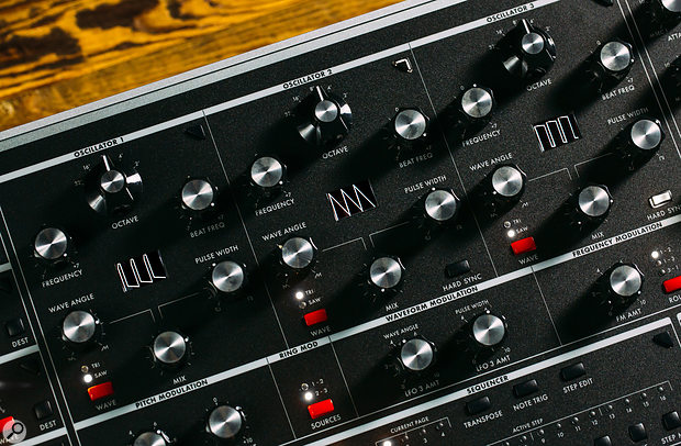 Moog One: Oscillators and Modulation controls.