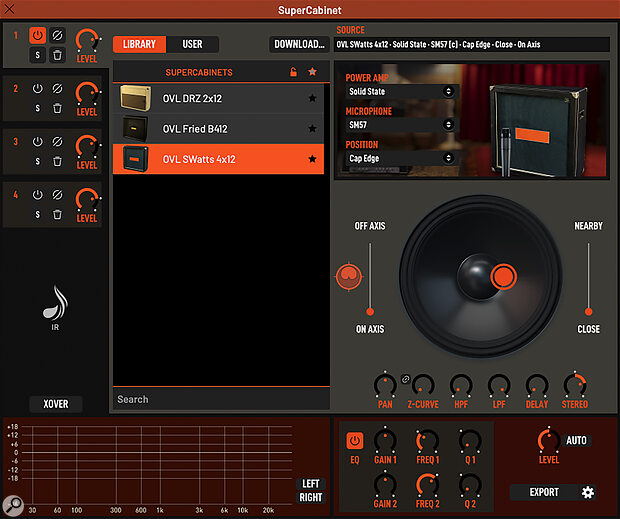 SuperCabinet, which is also available separately, provides access to a huge number of miked cabinets. SuperCabinet, which is also available separately, provides access to a huge number of miked cabinets.