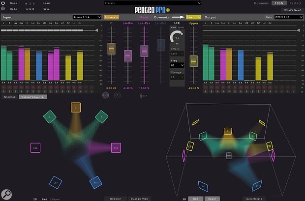 Penteo Pro+ Version 8 surround immersive upmixing downmixing plug-in