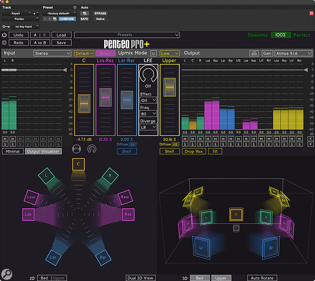 Screen 2: The Output Visualiser, with a 2D view on the left and a 3D one, which can automatically rotate, on the right.