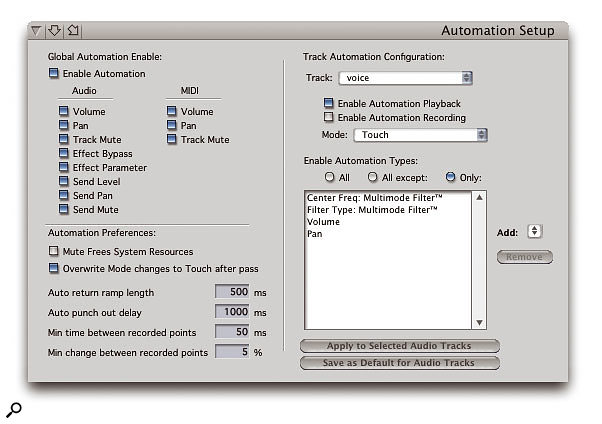 It's not pretty, but the Automation Setup window offers you the finest control over enabled automation data types in your tracks, and also allows you to turn off automation globally.