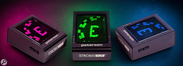 Peterson StroboVUE always-on guitar pedalboard strobe tuner