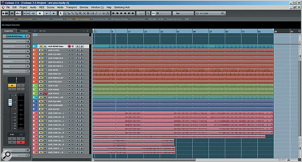 The audio example provided with this article (see box) is a quick mix of this track, which included 28 tracks. The level mix, which left plenty of headroom for further processing and automation, was performed in four minutes.