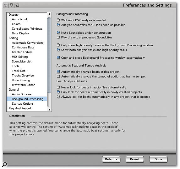 It's not terribly exciting, but the Background Processing Preferences in DP 4.5 are important for configuring Beat Detection.