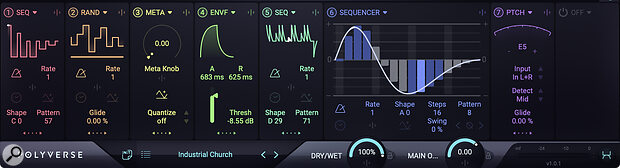 Eight modulation source slots provide plenty of ways to inject some movement into your sounds.
