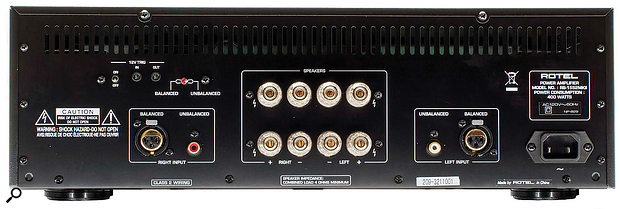 This Rotel RB-1552 MkII amp provides both balanced (XLR) and unbalanced (Phono) inputs.