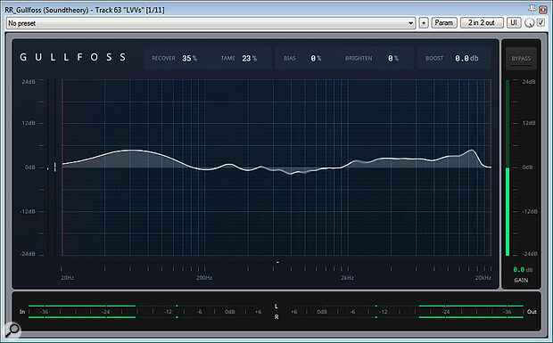 Although spectral‑processing plug‑ins such as Soundtheory’s Gullfoss are more commonly associated with mastering, they can also make solo vocal tracks more tonally consistent and therefore easier to balance.