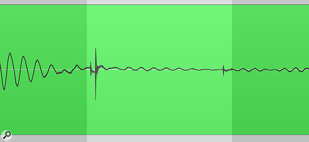 Mouth noises such as lip smacks are usually pretty easy to spot on the audio waveform if you zoom in far enough — there are a few in the highlighted section in this screenshot, for instance — and can easily be edited out manually.