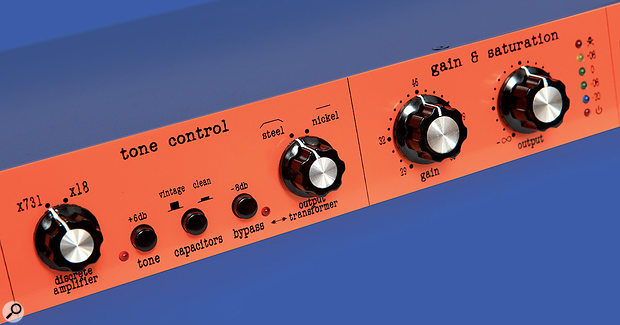 Warm Audio's Tone Beast TB12 is designed to add colour, in part by driving the output transformer — so you'll get different results by hooking up a compressor to the unit's insert point compared with connecting it to the Tonebeast's outputs.