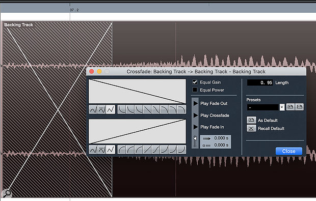 DAWs offer a  range of different crossfade types, and which is the right choice is depends on the material you're editing.