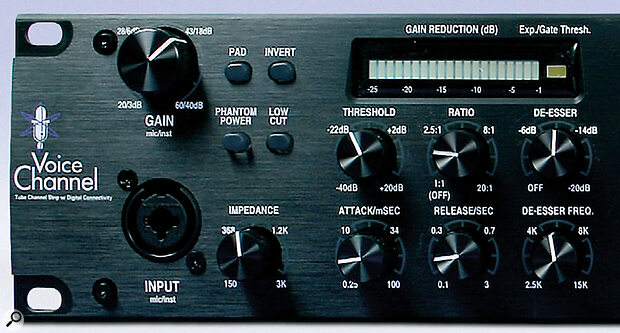 ART’s Voice Channel has a variable input impedance: it won’t be useful on all mics, but it can affect the voicing of moving‑coil dynamic mics and some others which feature output transformers.