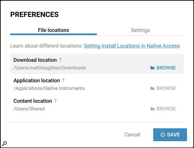 If you’re short on drive space and want to install Native Instruments libraries on another drive, don’t forget to change the download location as well as the content location.