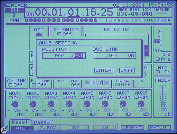 Setting the channel's aux send to 'Pst' (post-fader) is best when using send effects. Setting the channel's aux send to 'Pst' (post-fader) is best when using send effects.