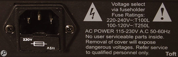 A universal power supply, typically marked '110V-240V', can deal with any voltage in the stated range.