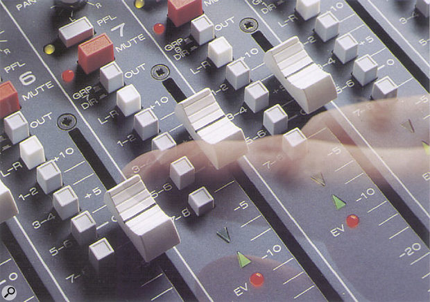 PFL button on a mixer.