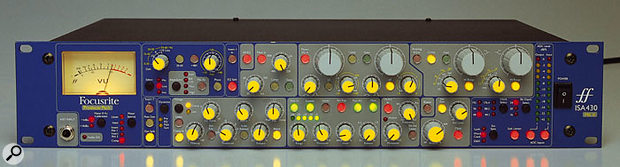 The Focusrite ISA430 MkII can be linked to a second unit for stereo compression.