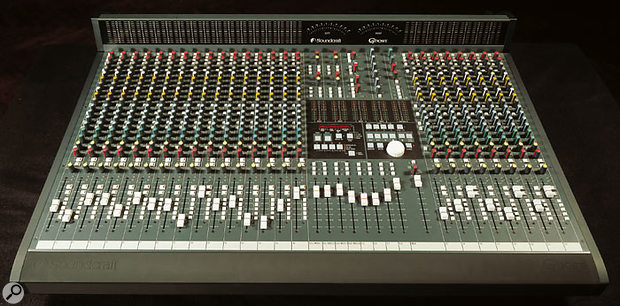 The 24-channel Soundcraft Ghost mixing console, complete with optional meterbridge.