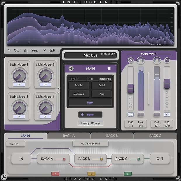 Ravine DSP InterState VST3 AU plug-in chain host modulation macro control