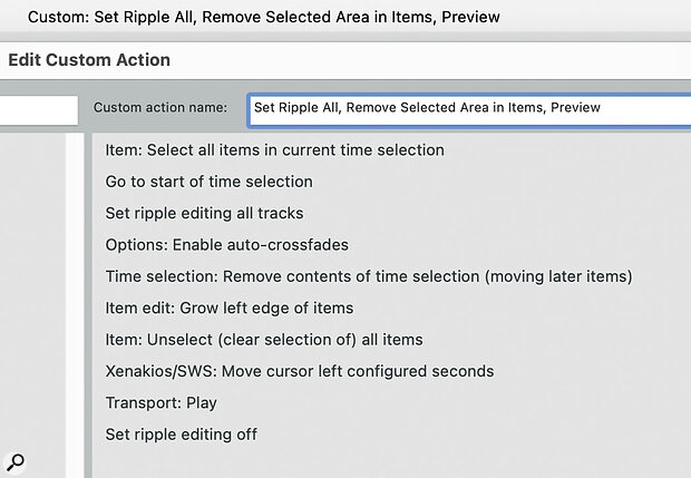 Another Custom Action following similar principles, this time to remove unwanted sections of audio.