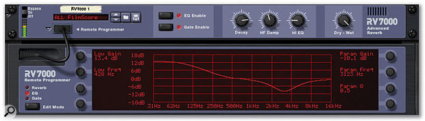 RV7000's EQ response can be edited from this graphical window.