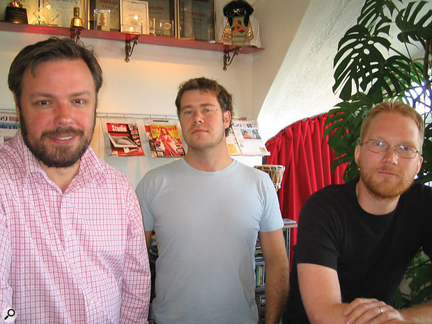 From left to right: Propellerhead's Mats Karlöf, Loui Westin and Erik Agsjö.