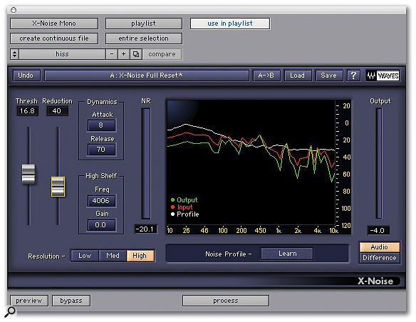 waves noise reduction plugin