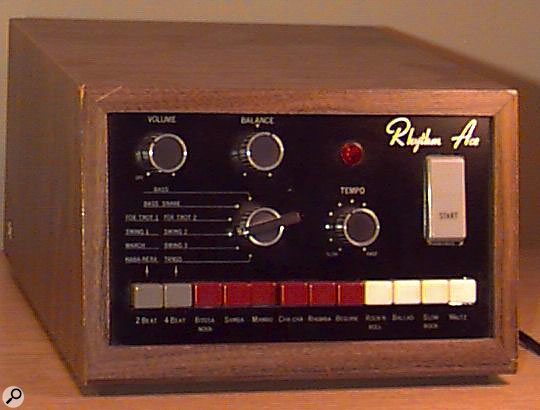 Ace Electronics' first commercial product, the unsuccessful R1 Rhythm Ace.