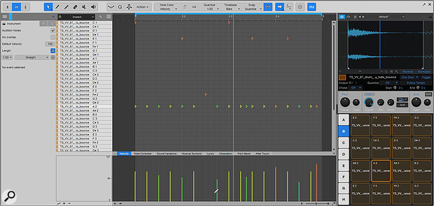 You can also send your sliced breakbeats to Impact XT, which by default offers a drum editor view.