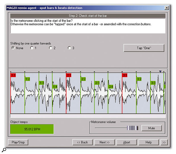 The Remix Agent provides beat-mapping features similar to those available in Sony's Acid.