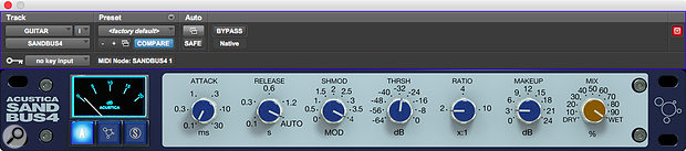 The Sand Bus 4 plug-in packages the A version of the compressor as a  separate unit.