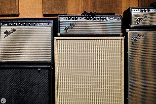 Boulevard’s backline includes a dozen vintage amps by Fender, Vox, Ampeg and other manufacturers.