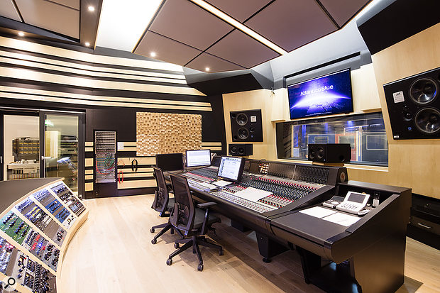 Studio A’s ‘North Atlantic’ control room is based around a Neve 88RS console and a huge crescent-shaped outboard rack. 