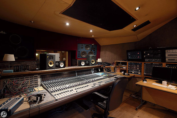 The Coach House control room is centred around a Neve 8128 console, accompanied by eight vintage Neve 1061 modules.