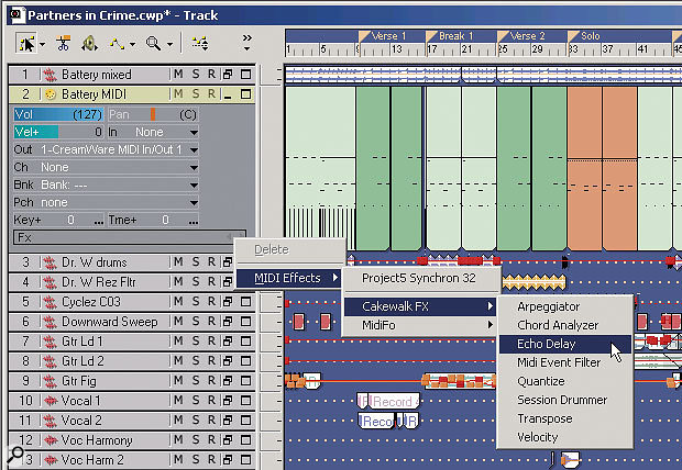 There are several ways to open a MIDI plug-in, but the easiest option when you're in the Track View is to right-click on a MIDI track's FX field. This reveals a tree that can access all available MIDI plug-ins.