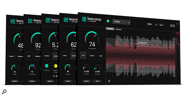 Sonible learn:bundle AI-assisted EQ compressor limiter reverb processing plug-ins