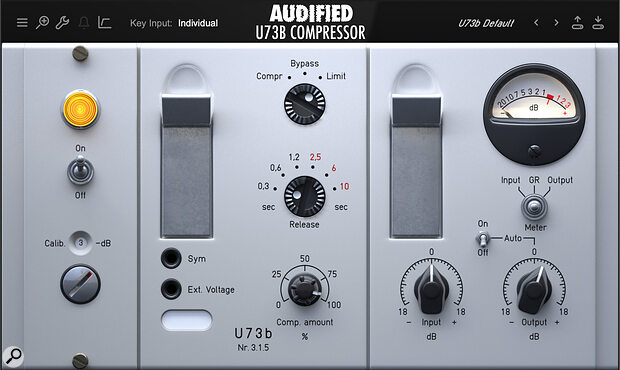 Audified’s U73b variable‑mu compressor plug‑in.