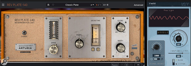 Arturia’s PLATE‑140 provided a global, analogue plate‑style reverb for all tracks, while Yum Audio’s Lo‑Fi Flux Light added a cool pitch wobble to the piano parts.