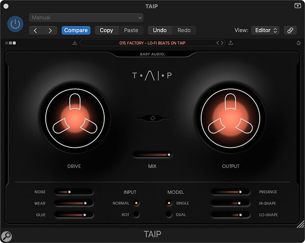 Baby Audio’s TAIP — a great plug‑in for deliberate tape‑style saturation.