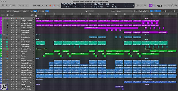 An overview of the Logic project for the first stages of our nu‑disco track, the composition of which is explained in the main text.
