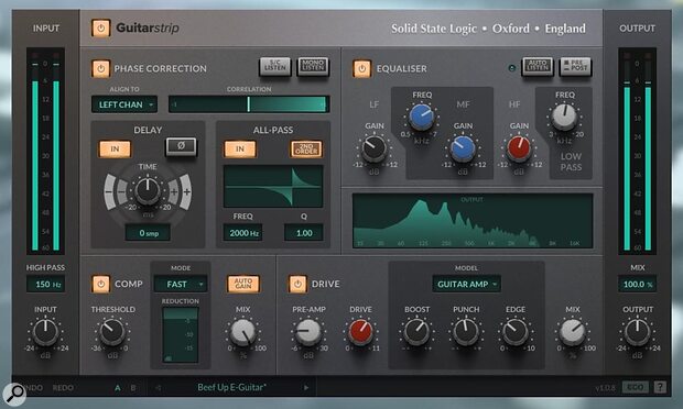 SSL Guitarstrip acoustic guitar bass channel strip plug-in