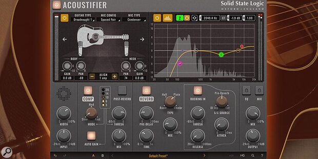SSL Acoustifier acoustic guitar DI to mic emulation plug-in