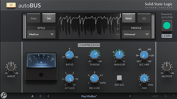 SSL’s popular bus compressor is now easier than ever to configure.