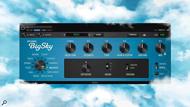 Strymon BigSky reverb pedal software port plug-in AAX AU VST3