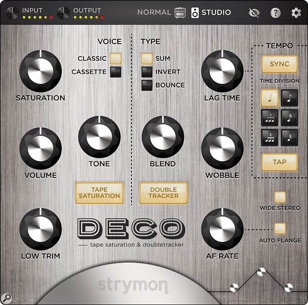 Strymon Deco Plugin Tape Saturation Doubletracker DAW analogue emulation plug-in