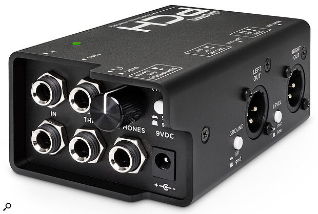 Not many DI boxes include a headphone output! This allows you to audition the signal after all your pedals, before it goes to the FOH mixer.