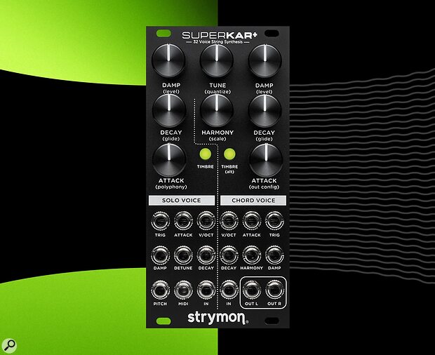 Strymon SuperKar+ string synthesis Karplus-Strong Eurorack module