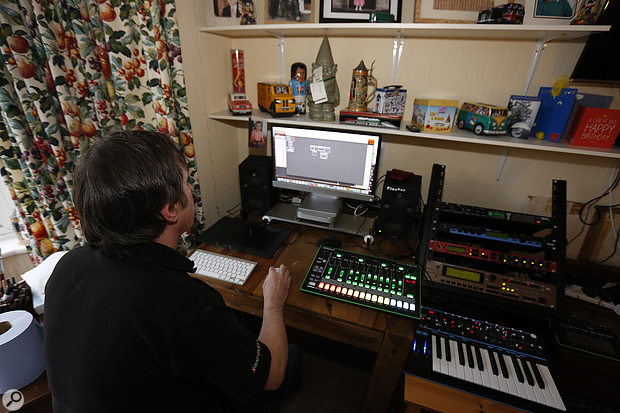 Despite some initial teething problems, Paul managed to set up a working Digital Performer template that would allow the Novation Bass Station to act as a master keyboard for all the other synths.