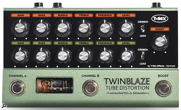 The TwinBlaze features two identical channels, with the all‑analogue circuitry based around a 12AX7 dual‑triode valve — and it’s more than just a ‘marketing tube’!